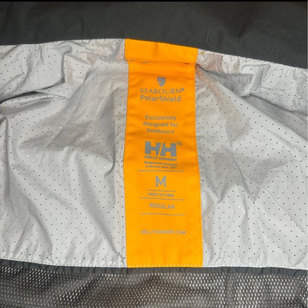 Helly Hansen Men Seabourn Expedition Full Zip Jacket Polar Shield Parka Orange M - Picture 5 of 11